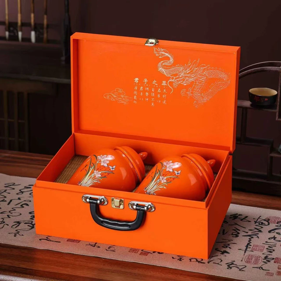 红茶金骏眉 君子皮箱礼盒陶瓷罐高档茶叶礼盒装 送礼