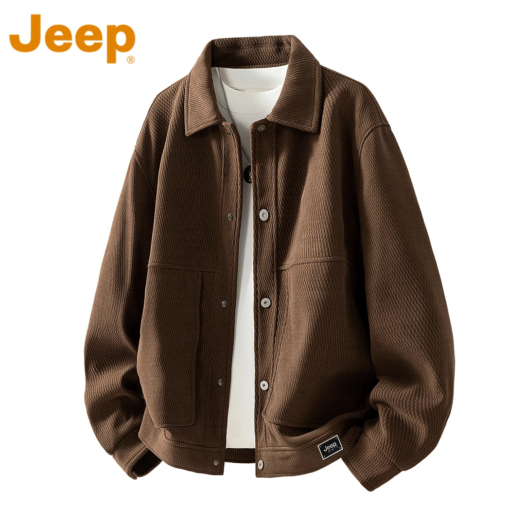 JEEP吉普美式夹克男士秋冬季新款高级潮流加厚宽松保暖上衣外套男