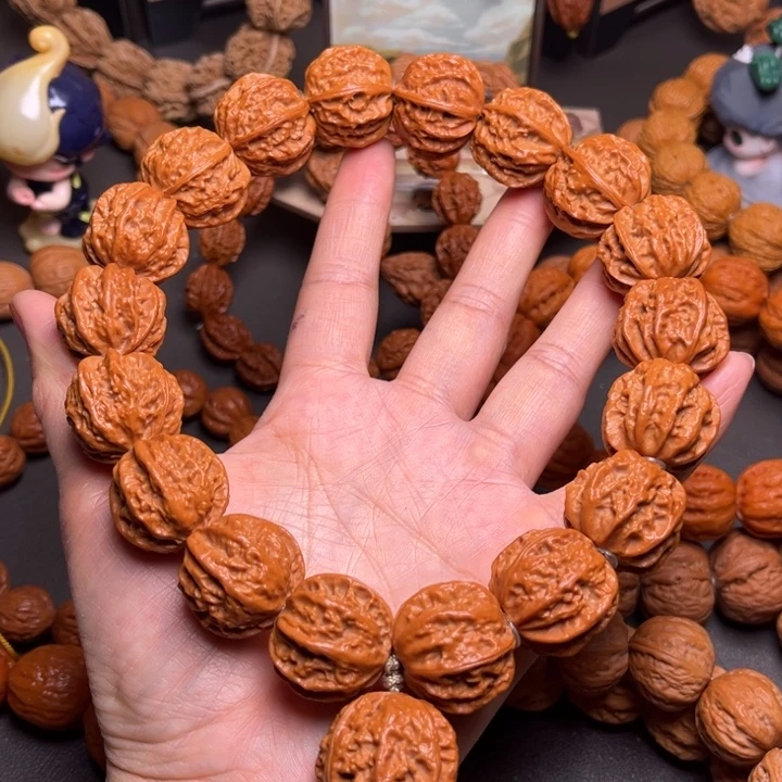 钢***镚手串文玩核桃西瓜纹