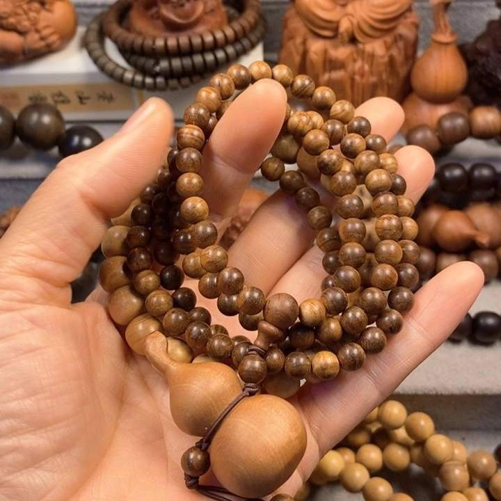 用***1檀香木手串/手链老山檀奶香味0.6葫芦/9*10
