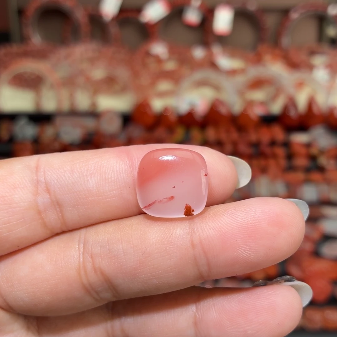 南红玛瑙未镶嵌颈饰方牌