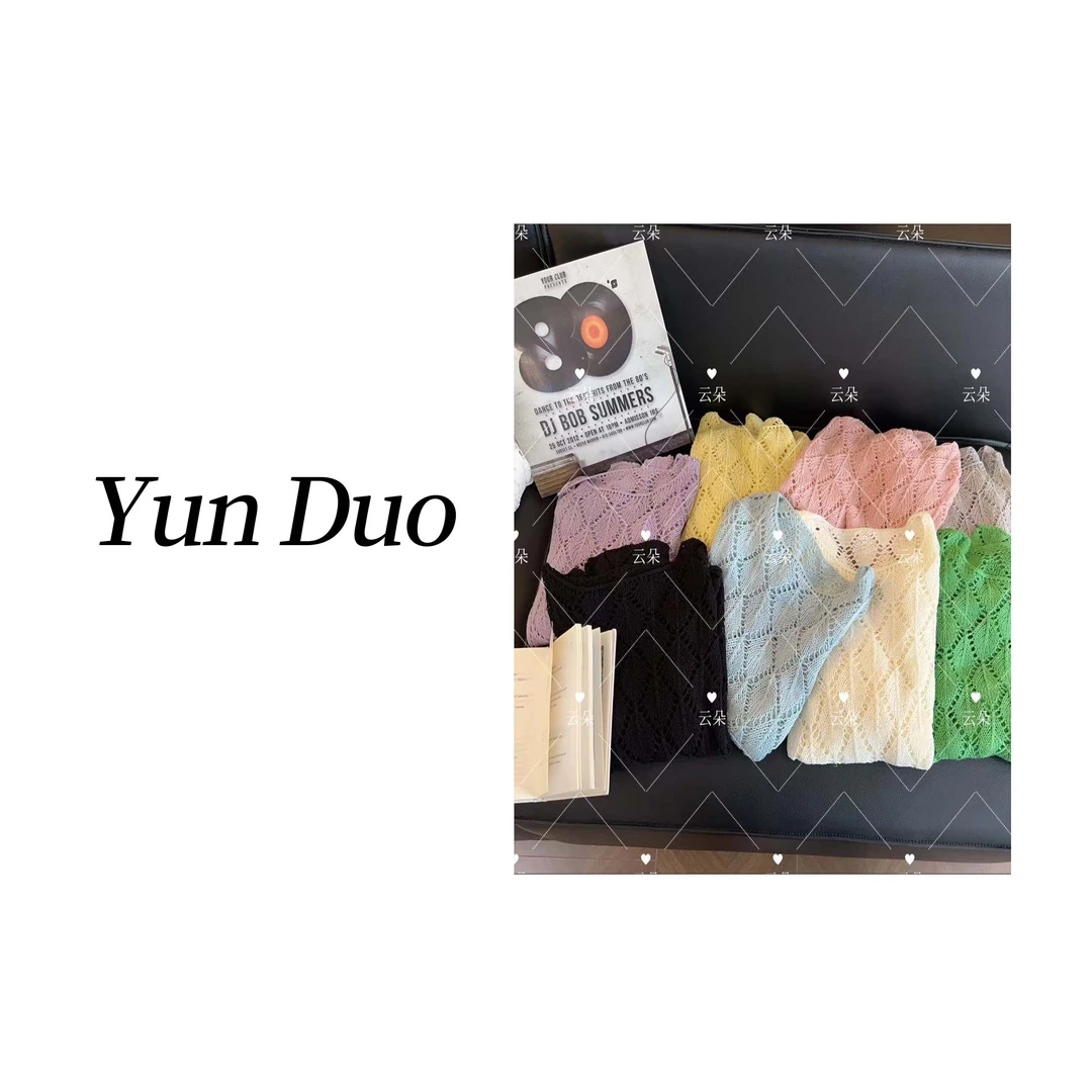 云朵定制【大自然】韩系镂空设计夏季清凉针织衫LC68