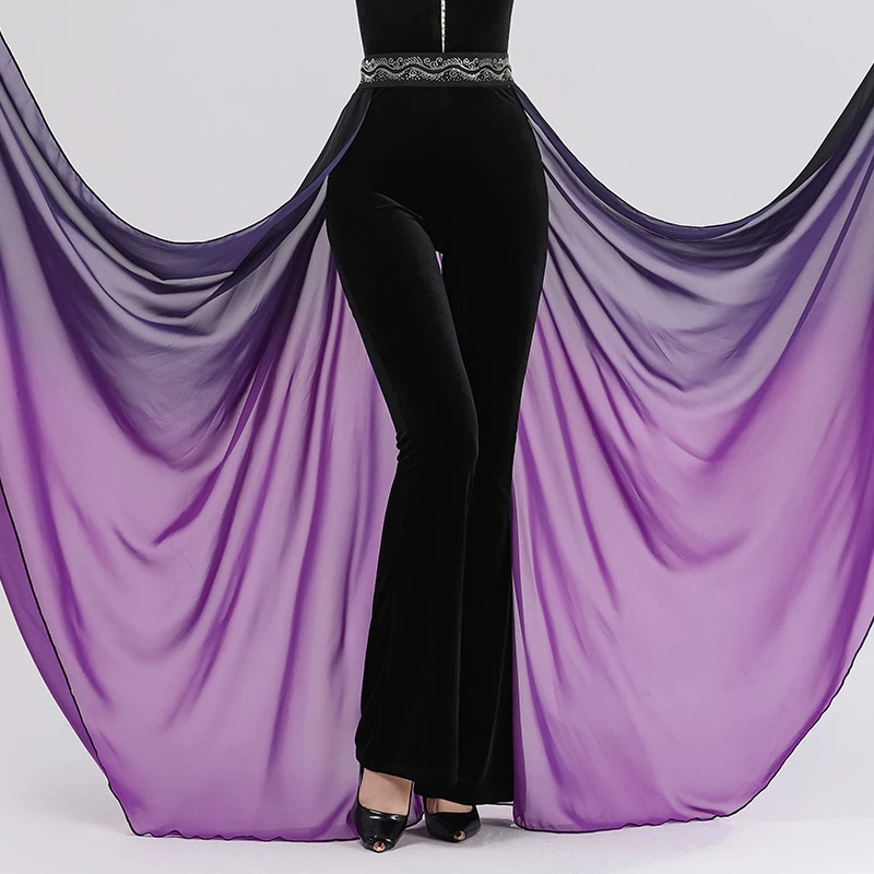 形体服腰封现代舞烫钻腰带腰饰模特走秀飘纱礼仪训练腰巾舞蹈裤女