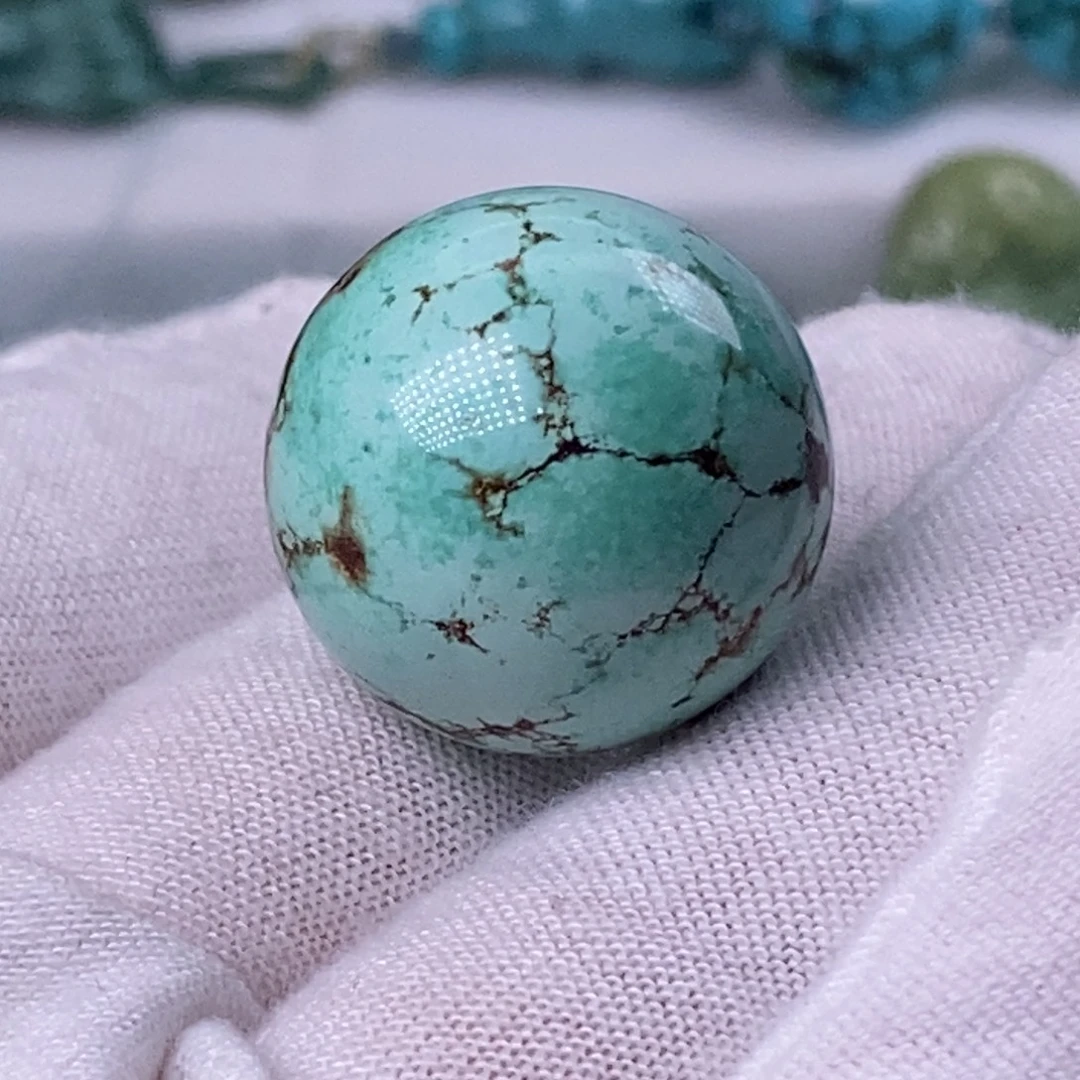 绿松石未镶嵌珠宝奇石21.5mm