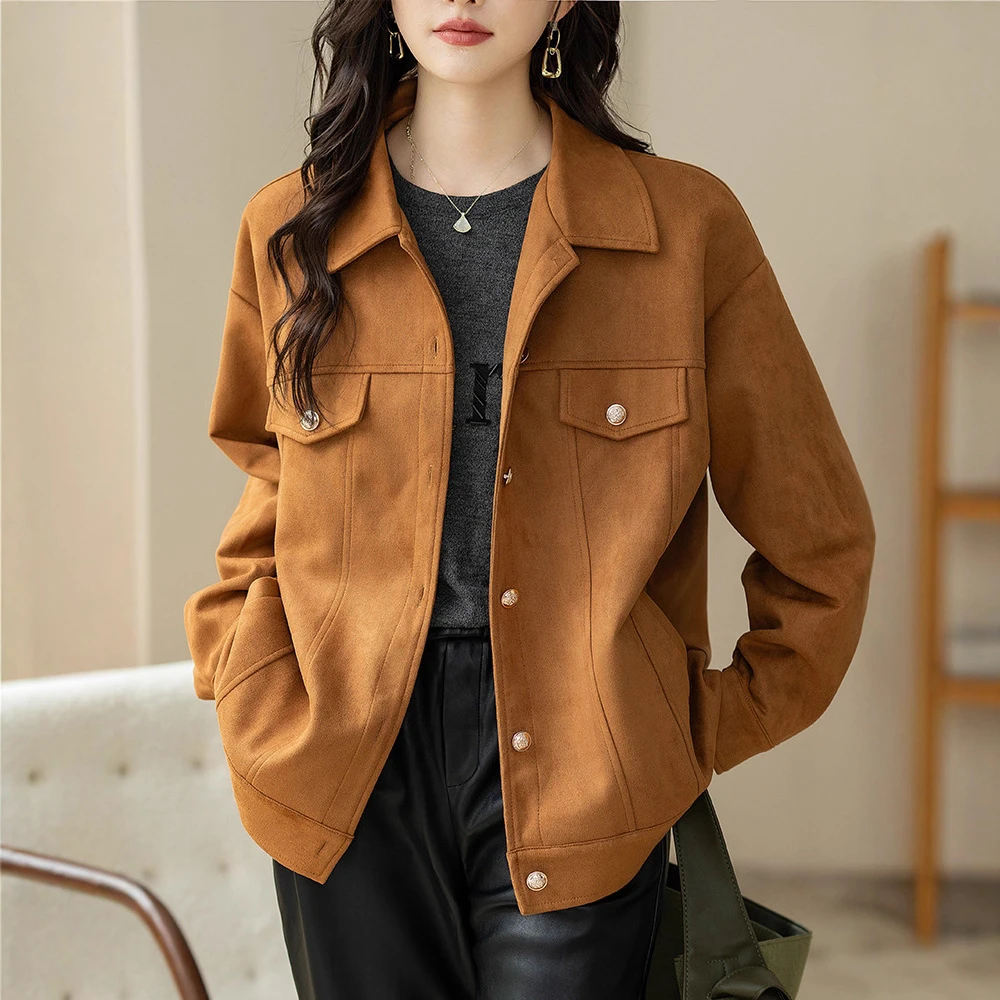 msdm2813时尚百搭保暖短外套女2025秋冬新款复古显瘦美拉德上衣