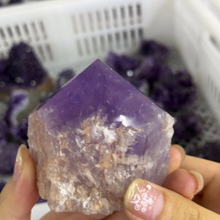 未镶嵌发饰水晶紫晶柱