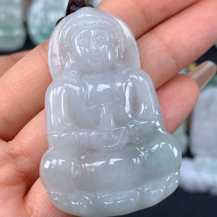 颈饰未镶嵌翡翠玉观音吊坠