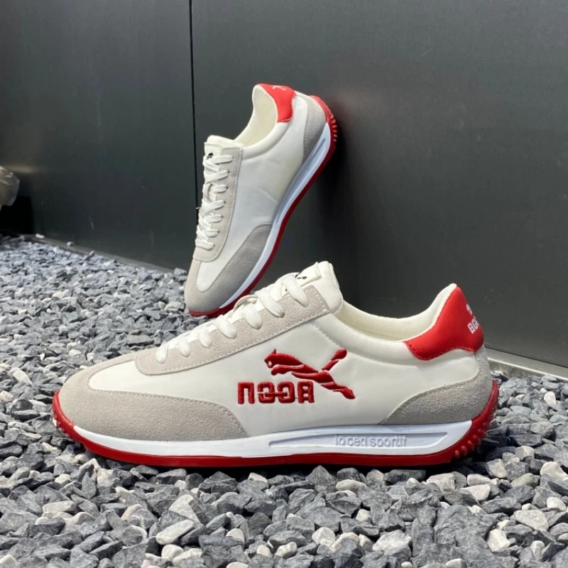 男鞋2025秋季新款圆头透气休闲风运动风时尚休闲鞋男鞋百搭潮流鞋