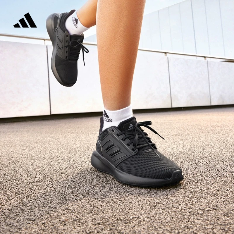 阿迪达斯官方女款随心畅跑舒适跑步运动鞋adidas EQ19 RUN JR0249