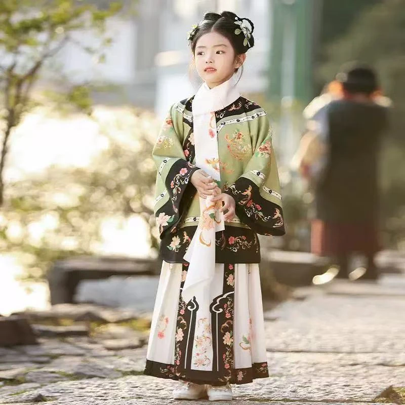 格格服女童汉服春夏儿童中国风演出服古装2025新中式旗袍古风拍照