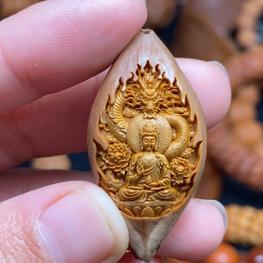 菩提籽类橄榄核雕刻手串橄榄核雕刻