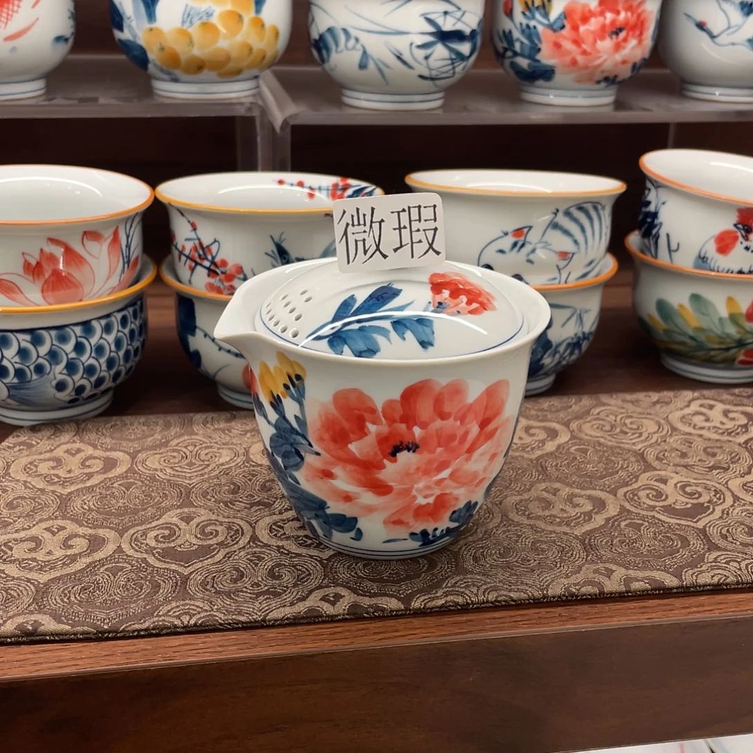 有瑕釉下彩纯手绘