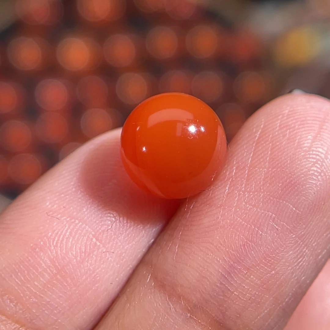 .***幸未镶嵌圆珠 9.2mm 不换退南红玛瑙