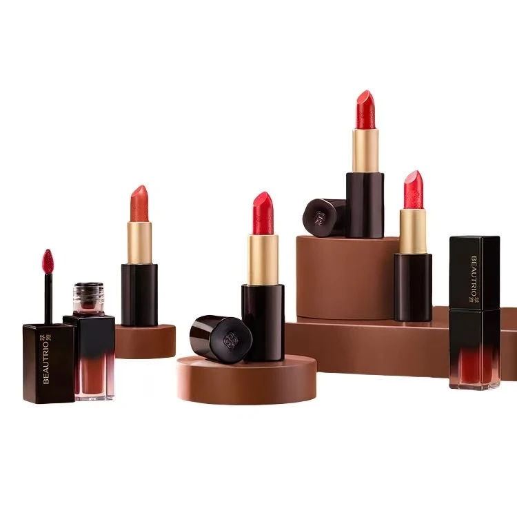 无限极萃雅黑管哑光雾面红色显色唇膏保湿组合丝滑柔雾润色口红