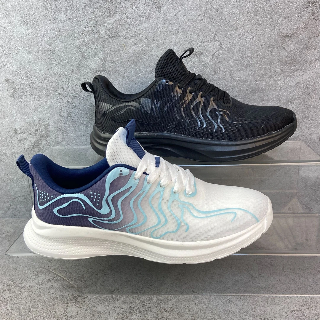 新款时尚百搭潮流防滑透气冰丝网面男士运动鞋跑鞋舒适减震666