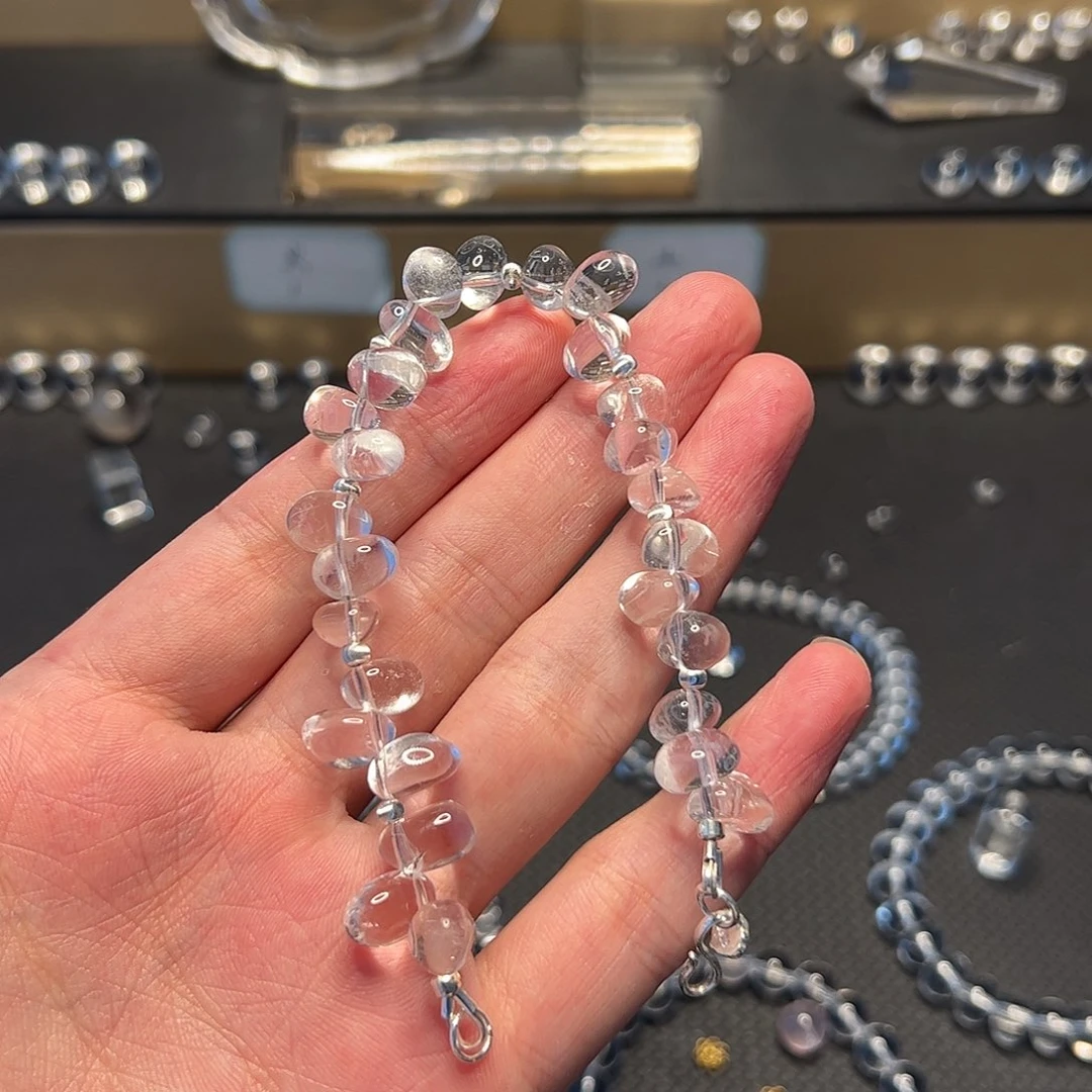 水晶手链未镶嵌琳*白水晶随型手链