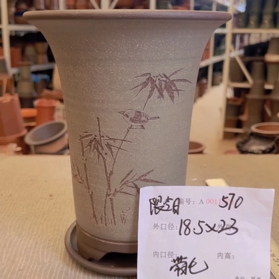 紫砂花盆紫紫砂盆
