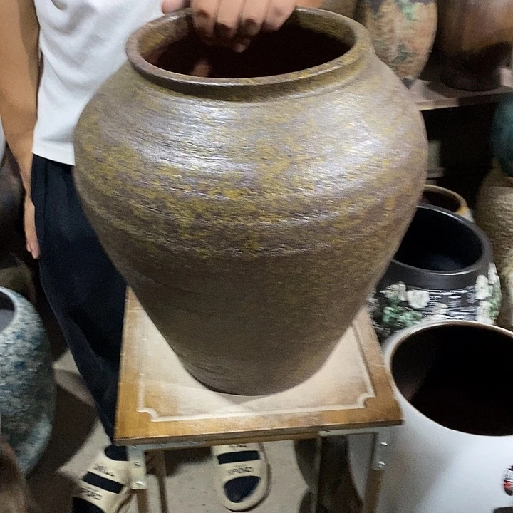 花盆紫砂口21高度36铁锈888