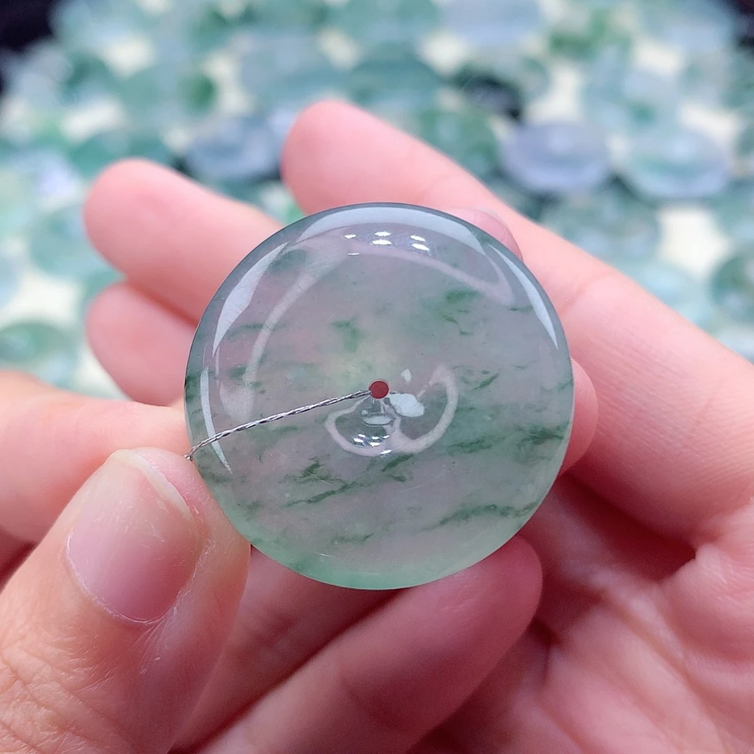 翡翠未镶嵌颈饰编号90-尺寸29/6.9