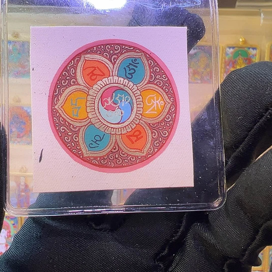 吊坠当****风热贡唐卡六字真言