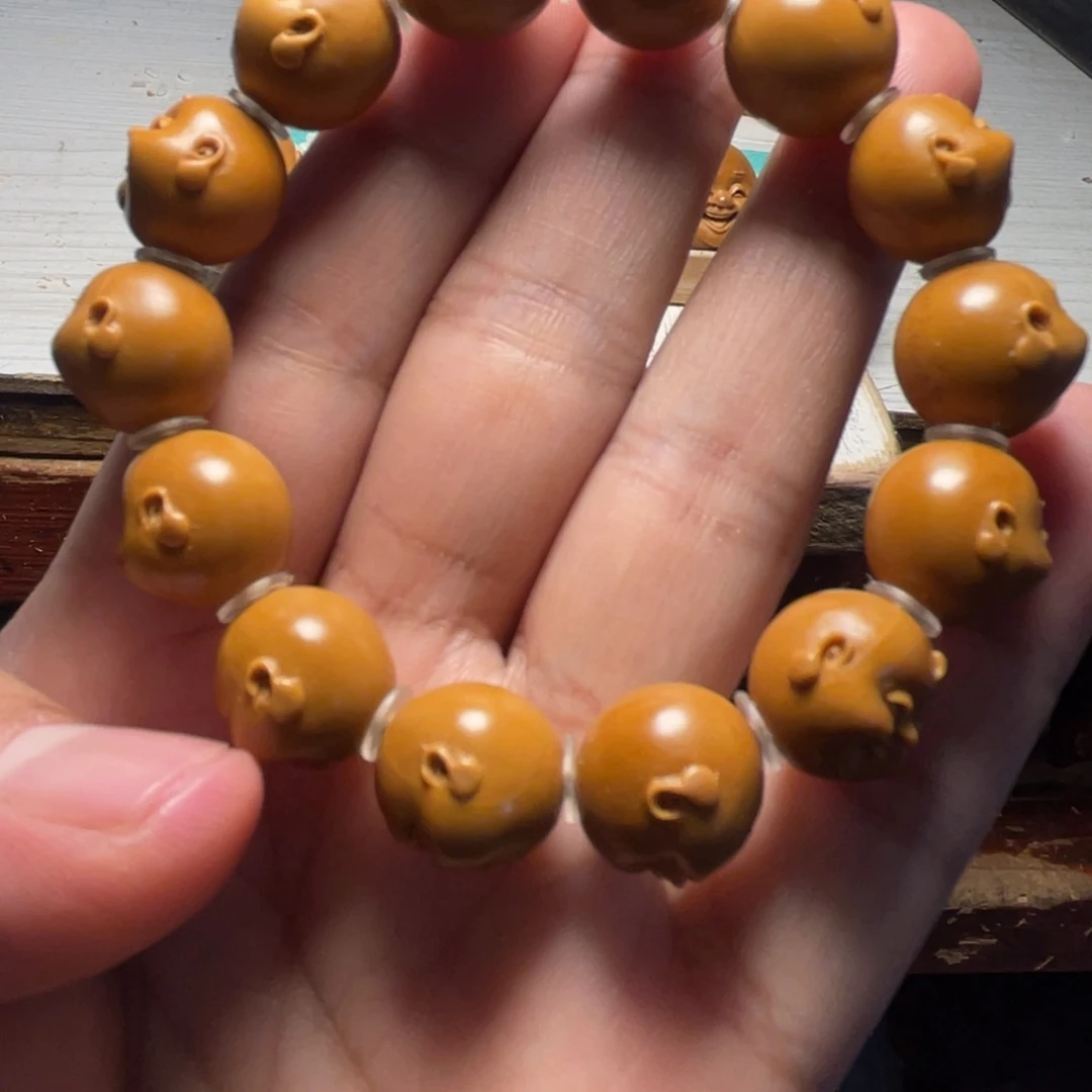 橄榄核手串/手链1.5精品正圆十分开心