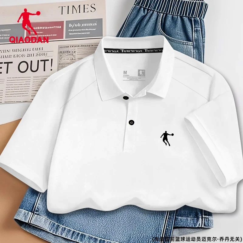 乔丹商务翻领POLO衫男2025夏季新款冰丝透气健身运动短袖官方旗舰