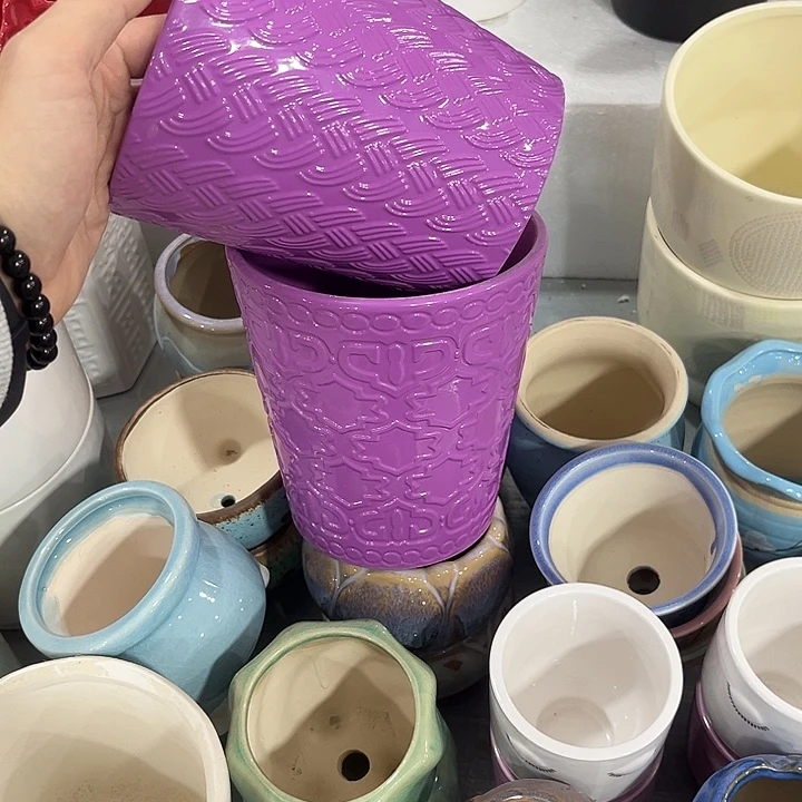 有打孔！福利价陶瓷花盆性价比