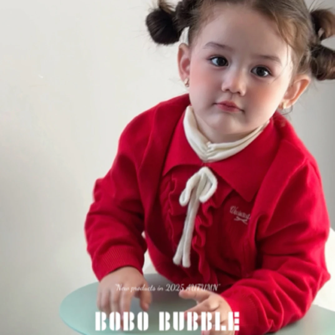 BOBO•25秋~花边毛衣2018中国红2-11