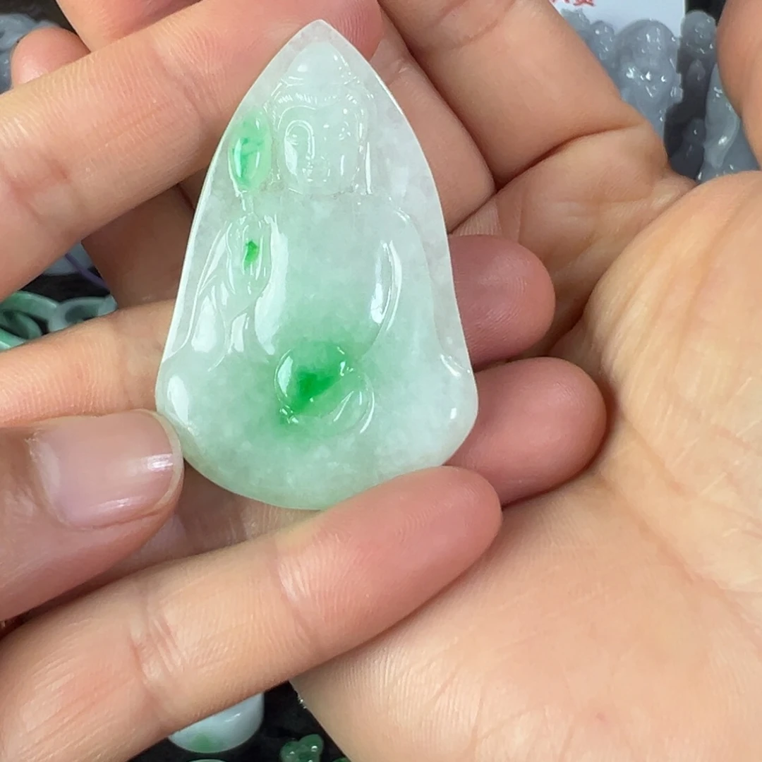 翡翠未镶嵌项圈天然翡翠挂件