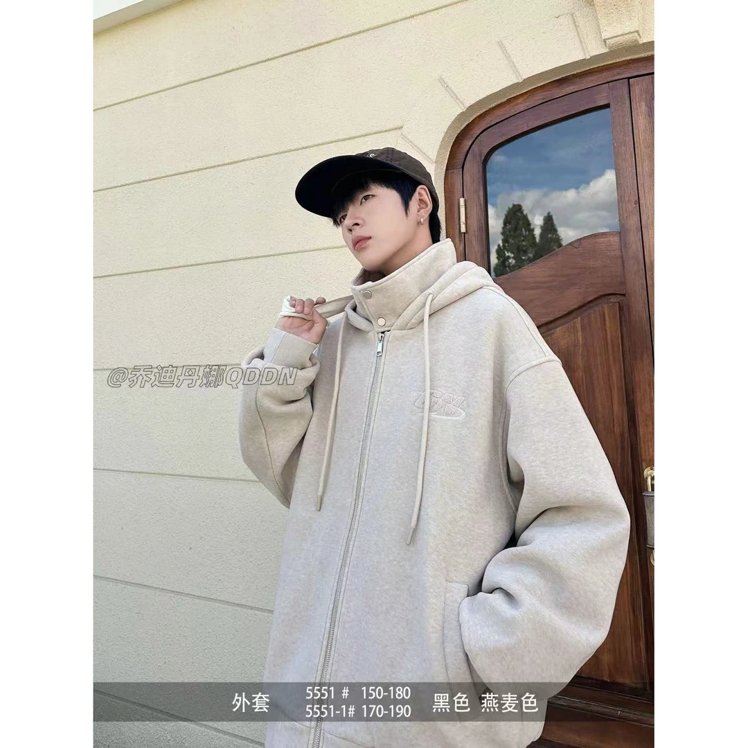 【Q5551-燕麦色】青少年冬款棉衣外套