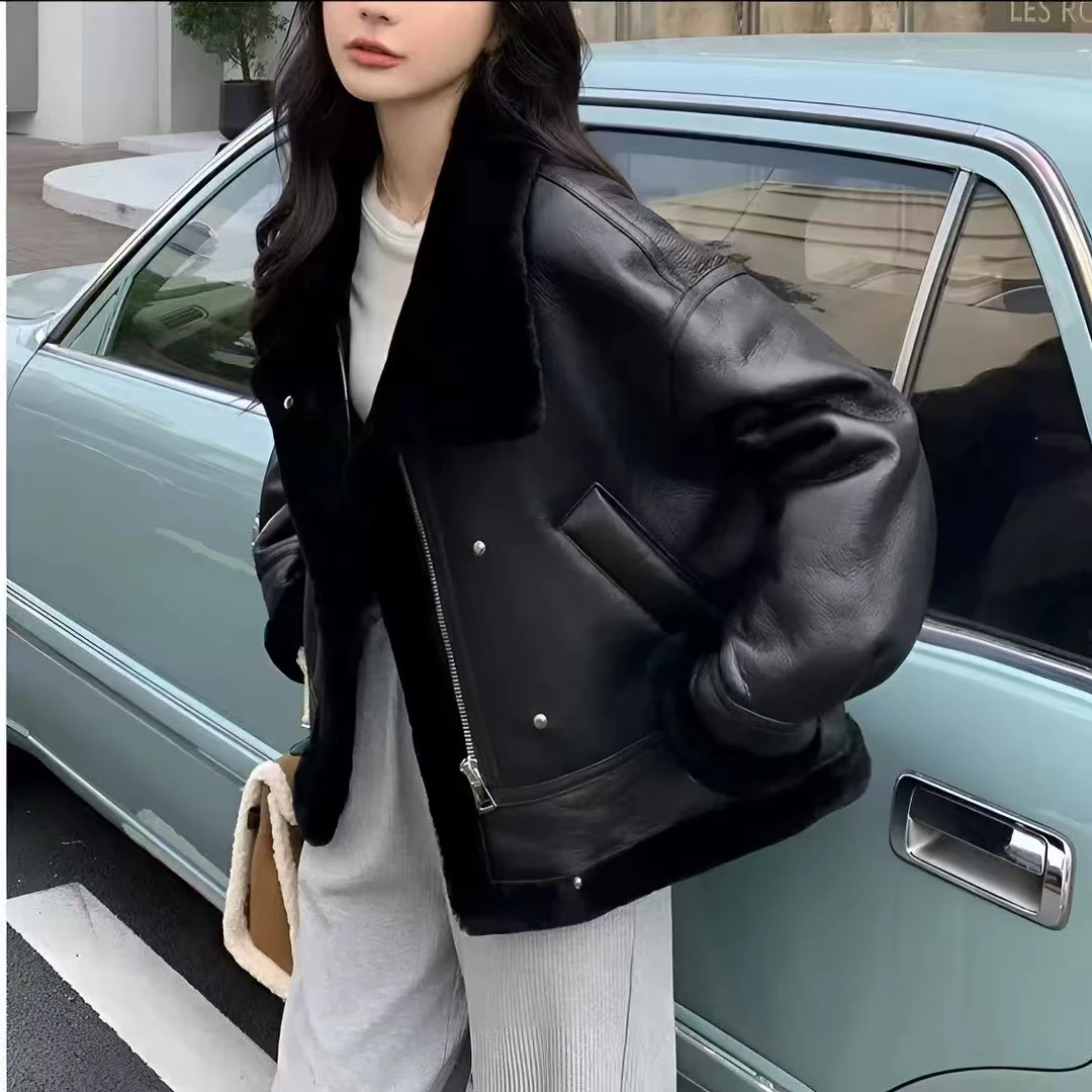 人造皮草 女装黑色三个码数 以直播间为准