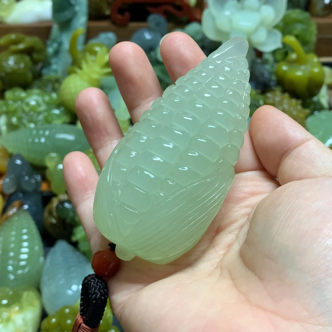 岫玉手把未镶嵌一*话手把