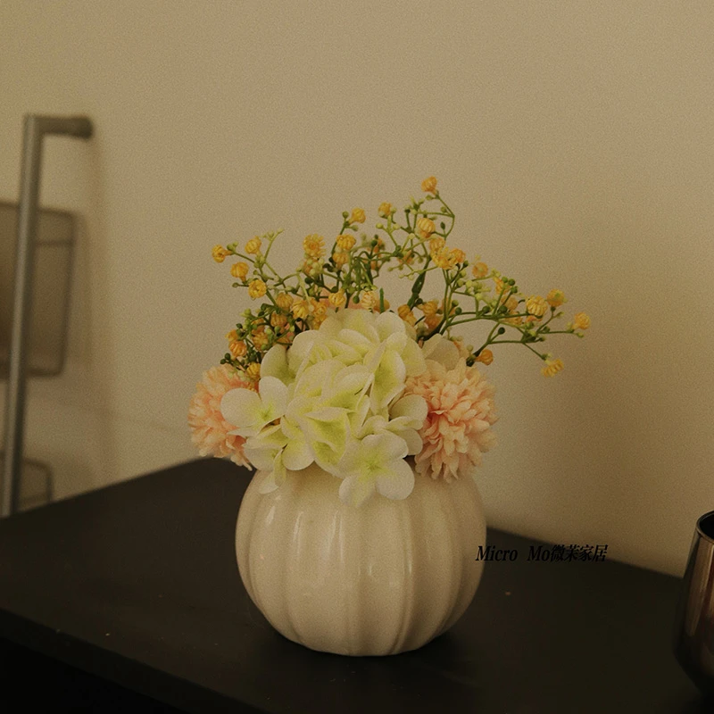 流水桃花·假花仿真花餐桌花电视柜茶几玄关摆件家居装饰摆设