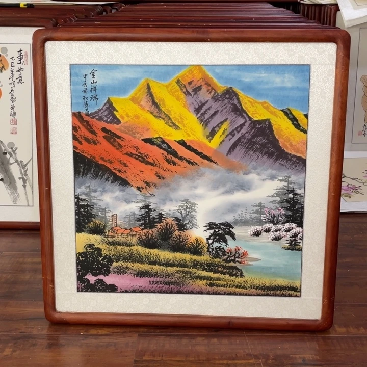 国画带框尺寸63*63厘米