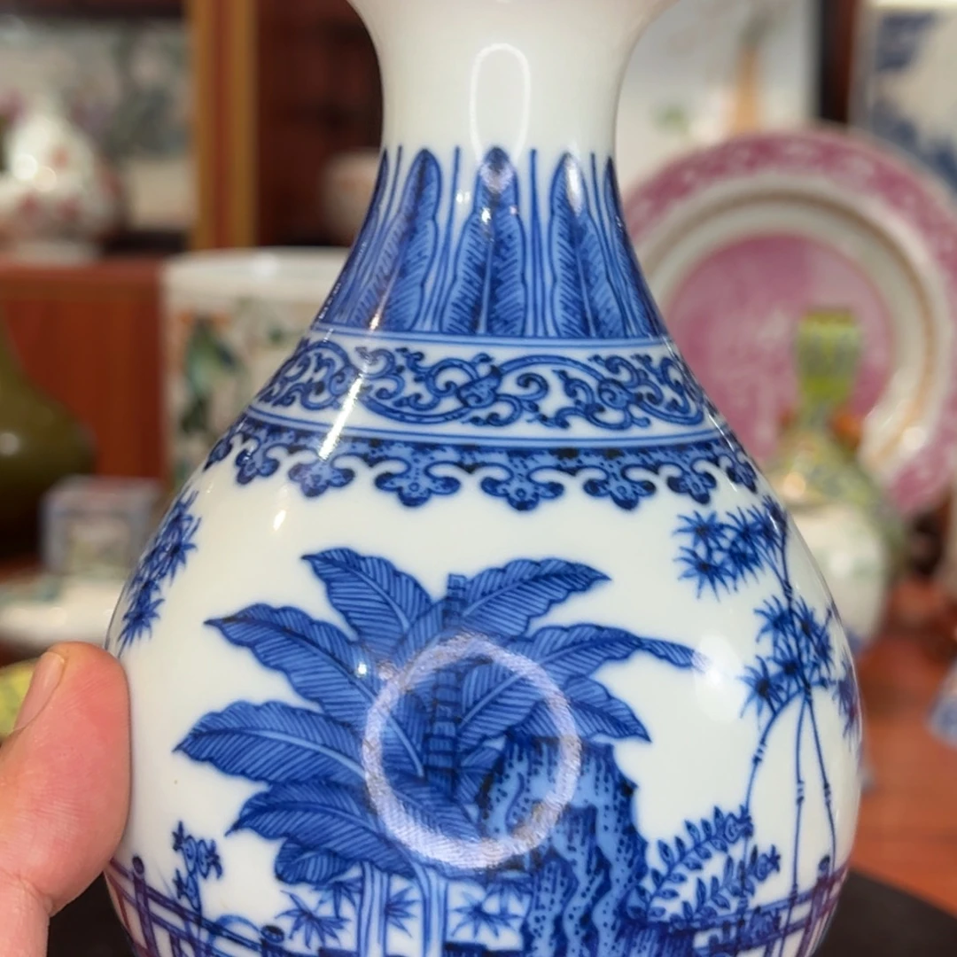 圣***霞摆件青花瓶1111111111111