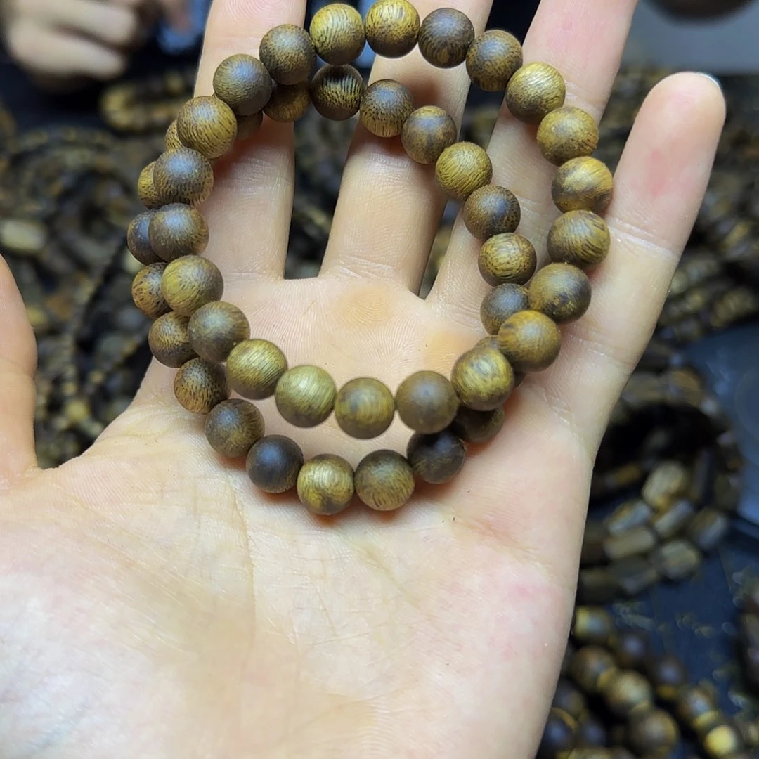 沉香碎屑沉香99分沉0.9圆珠单圈5克加多样性发一