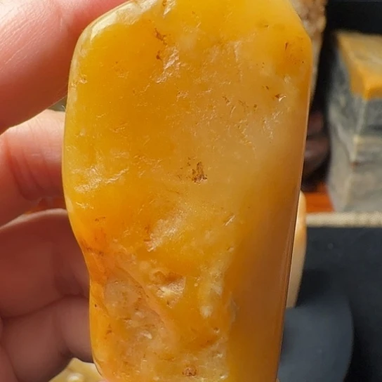 昌化石昌化田黄手把件