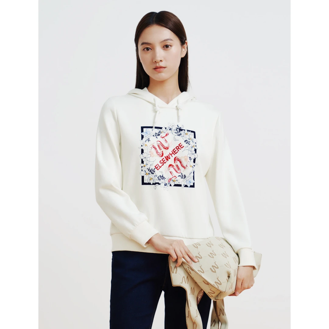 【晨粉专享价】字母印花休闲日常通勤连帽长袖春秋卫衣EM01840V1