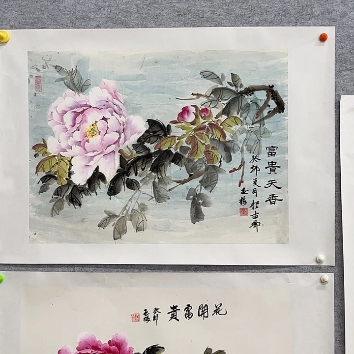 国画花鸟的翅膀和翅膀都是
