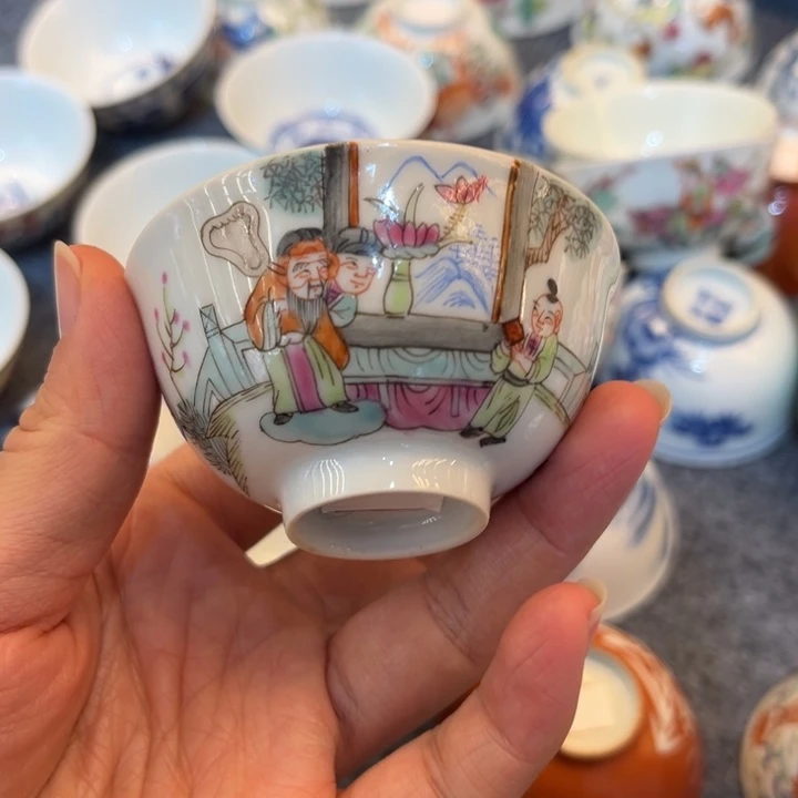 手绘茶杯盖碗陶瓷