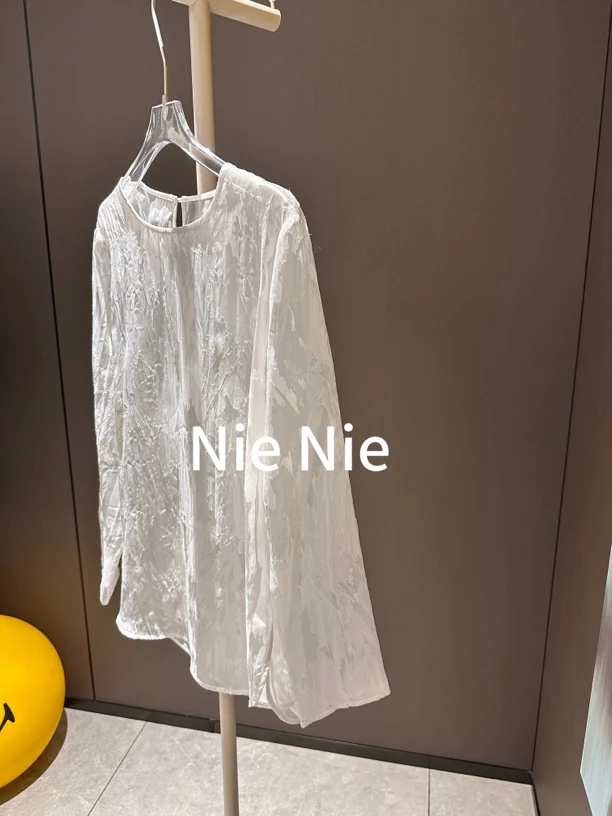 Nienie 人丝烧花工艺罩衫