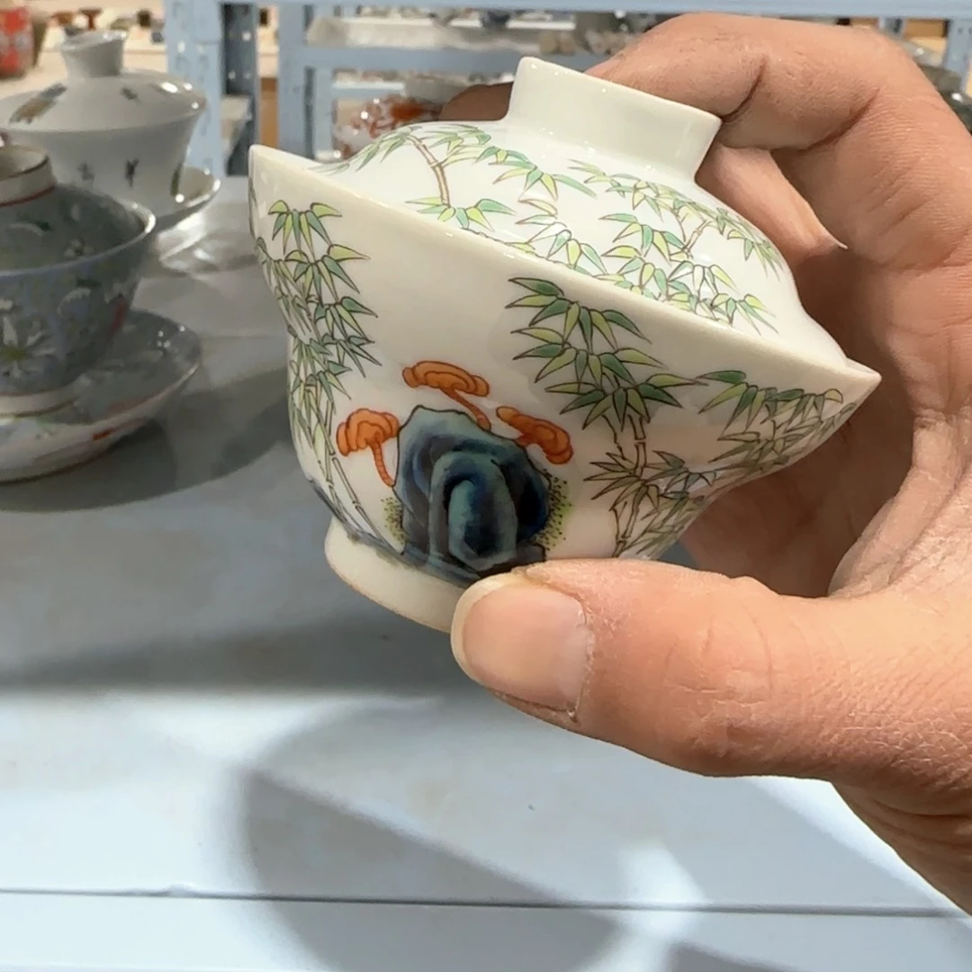 瓷片摆件手绘瓷器全部处理