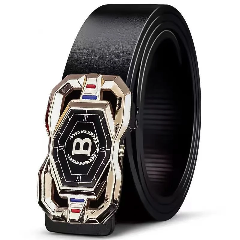 自动扣内穿腰带无牙百搭潮皮带车型B男士休闲商务韩版网红YH-D