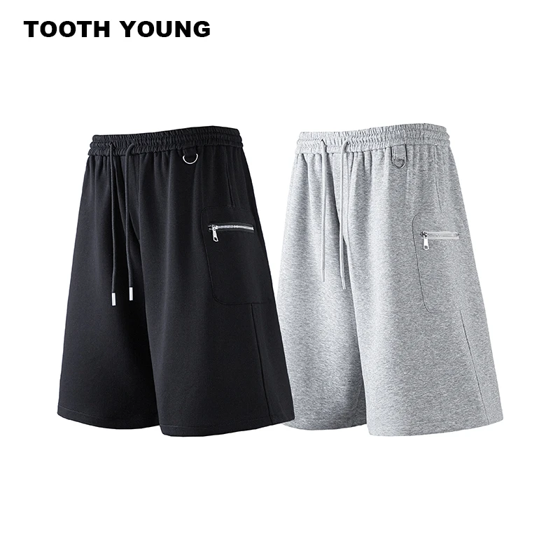 TOOTH YOUNG【周末密码】免烫松紧腰抽绳运动短裤宽松夏季五分裤