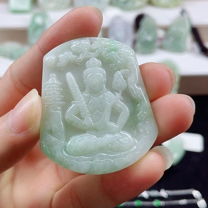 颈饰未镶嵌翡翠天然翡翠