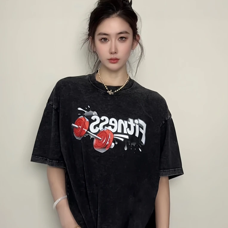 (只想撸铁）原创哑铃健身纯棉短袖