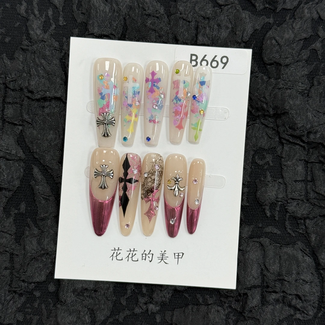 【B669】花花自制~春夏新款高级感高颜值不撞款小众纯手工穿戴甲