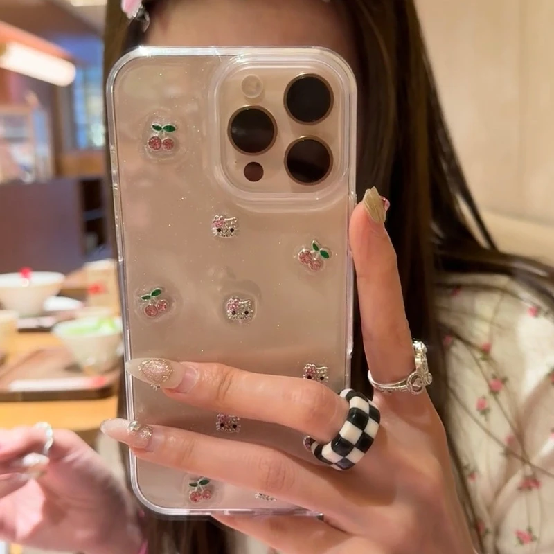 少女樱桃kitty猫苹果16promax手机壳iPhone15 14 13 12软壳11少女