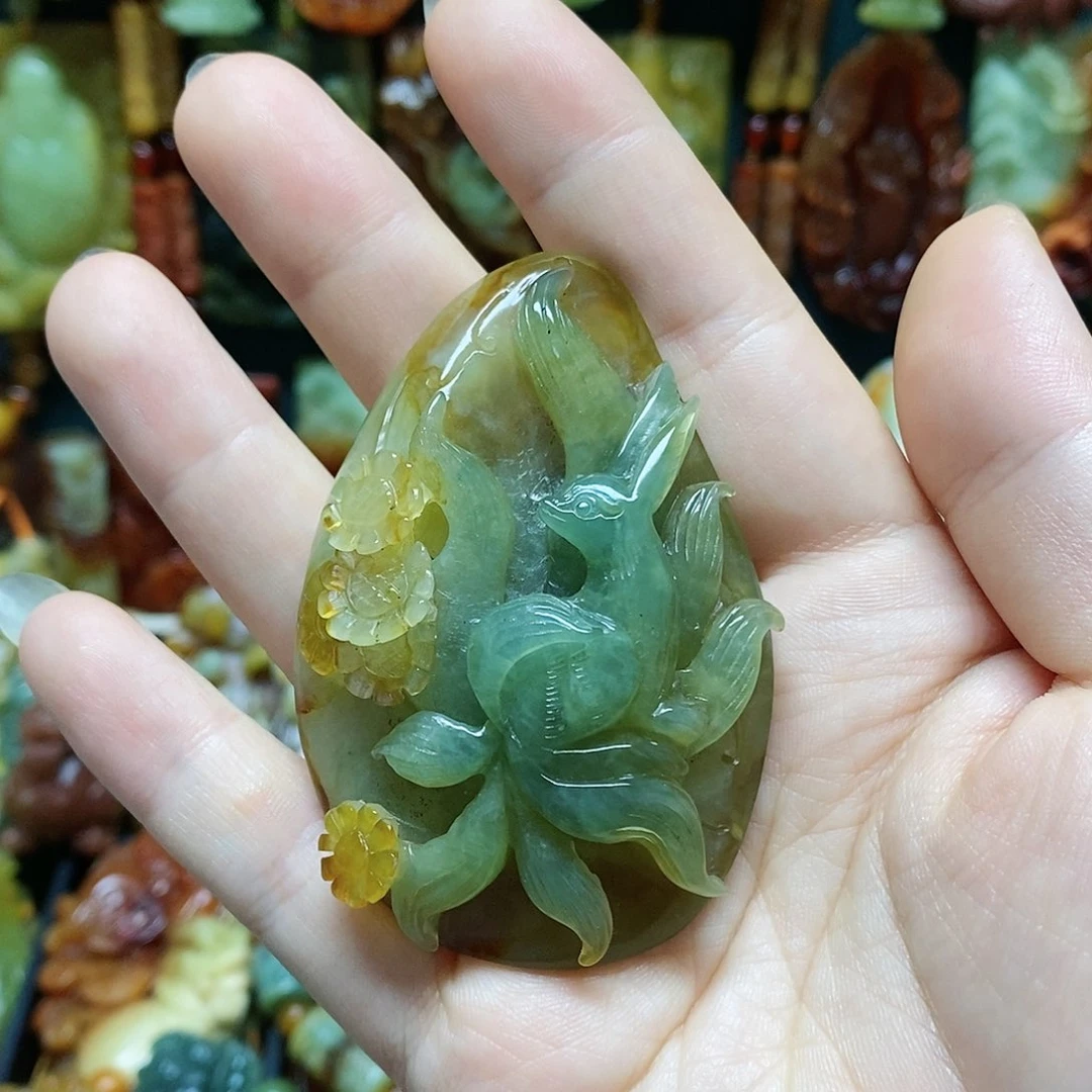 未镶嵌岫玉吊坠(赠链)