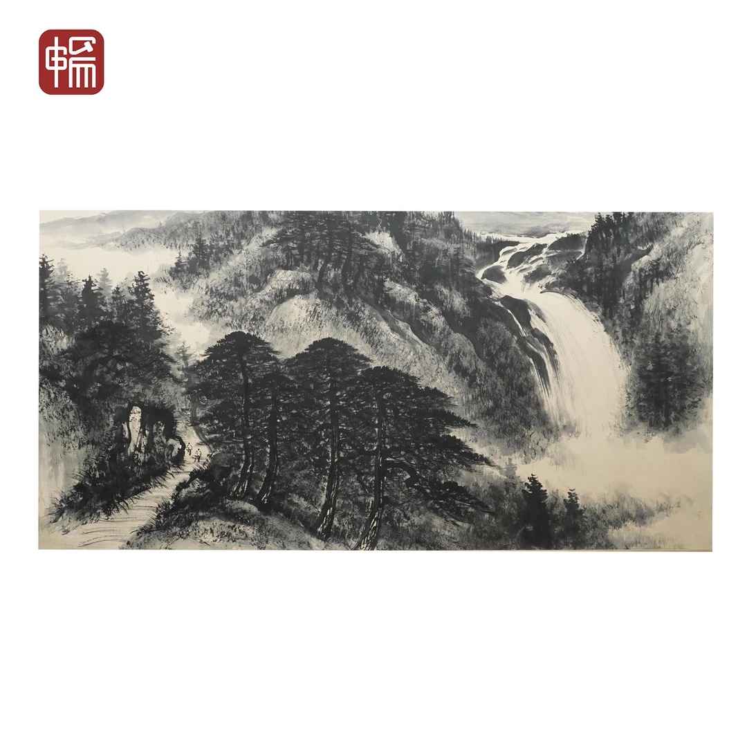 F1200 1982年作《雨后》 137*67（8.26） 纸本镜片 YQ